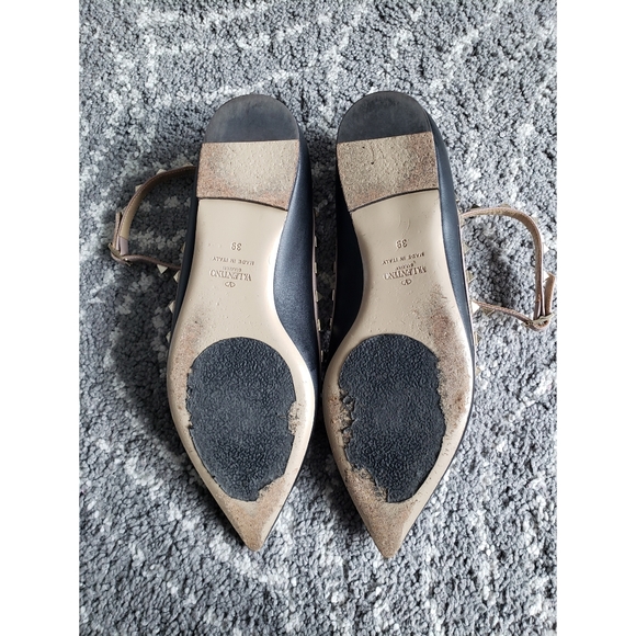 Valentino Garavani Rockstud Caged Ballerina Flats - Picture 5 of 8